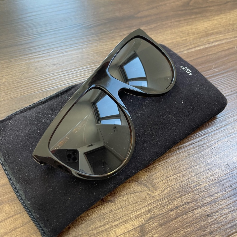 CELINE Thin Shadow Acetate Brown Sunglasses